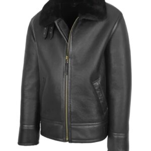 Black B3 Aviator Bomber Leather