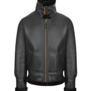 Black B3 Aviator Bomber Leather Jacket