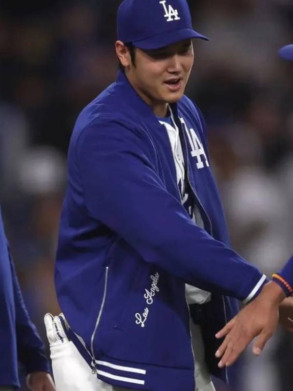 Dodgers Bomber Jacket in Blue, Los Angeles