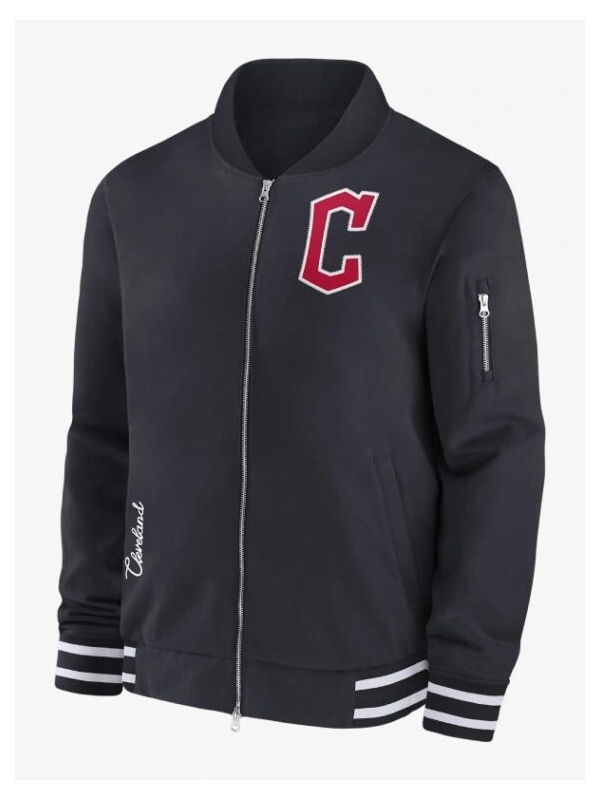 Cleveland Guardians Red Bomber Jacket with Full Zip MLB Jacket