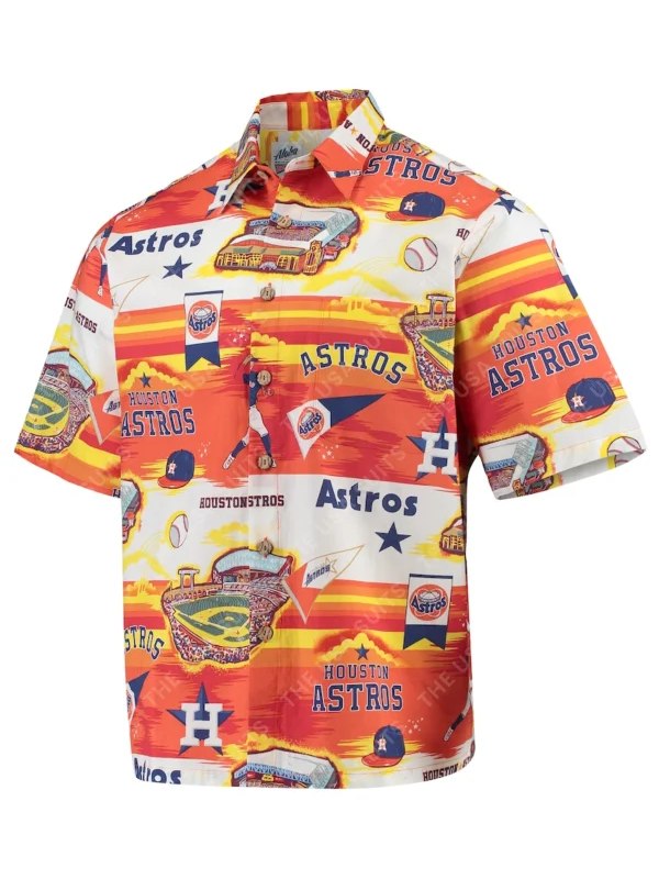 Houston Astros Reyn Spooner Orange Scenic Shirt for Men and Women